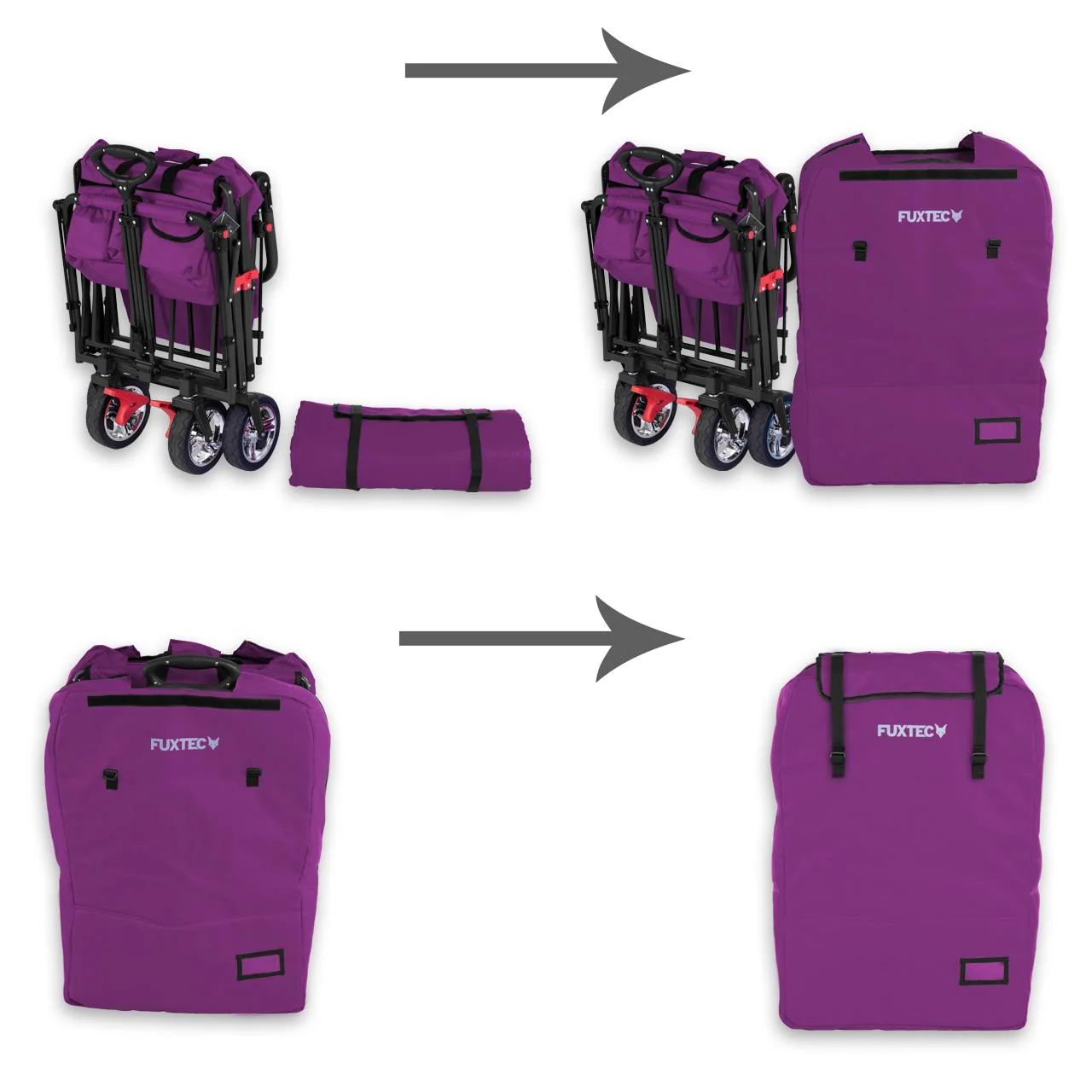 Bolsa de transporte y viaje acolchada de FUXTEC FX-CT700 & FX-CT800 Morado - Image 9