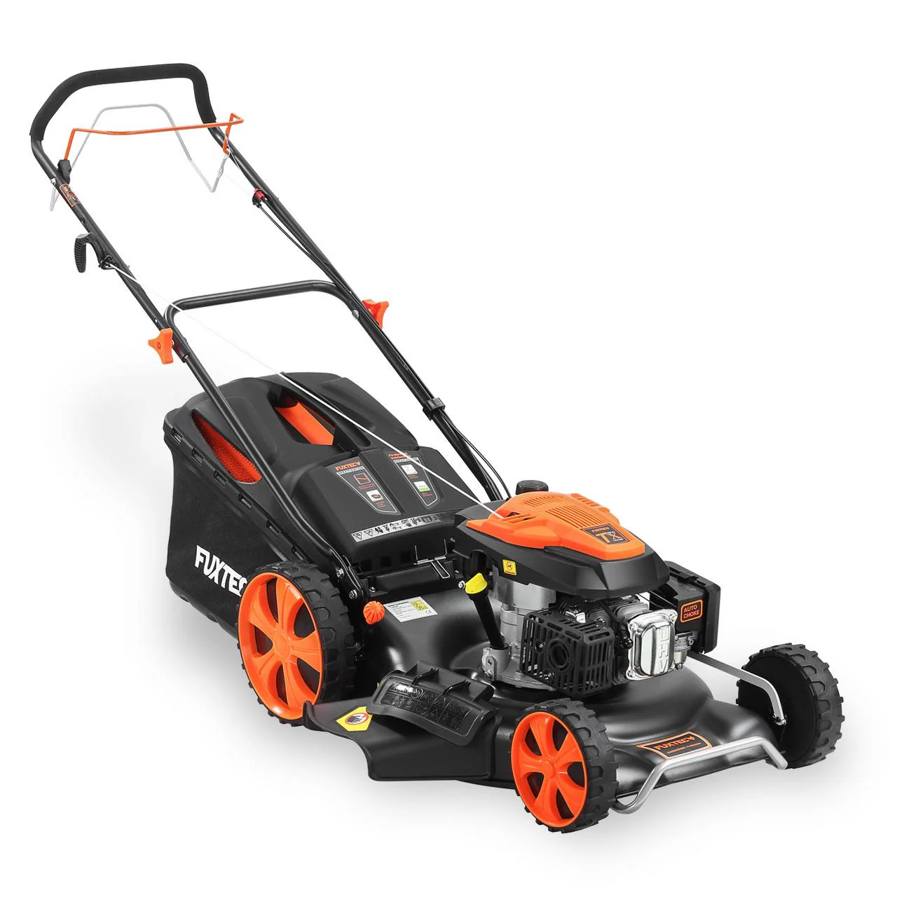 B-WARE Cortacésped a gasolina FUXTEC RM5396 autopropulsado, motor de 4 tiempos de 196 cc, ancho de corte de 53 cm, función de mulching