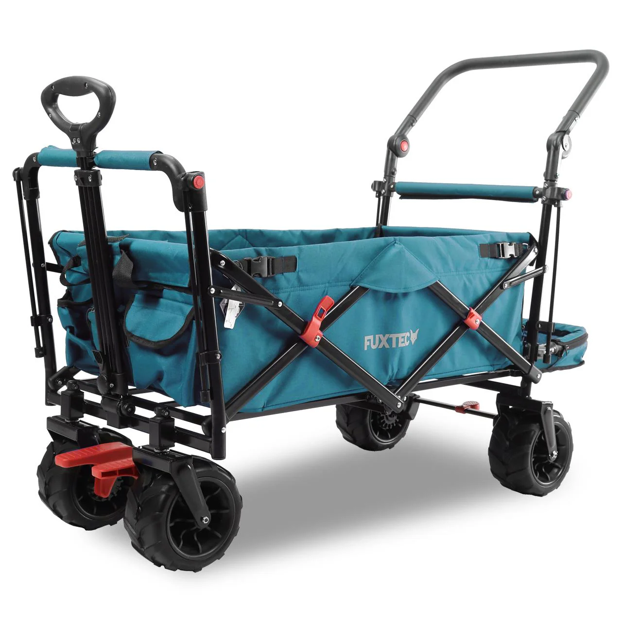 Carrito de playa plegable FX-CTB800 FUXTEC con toldo protector UV, mango empuje y extensión internar cap. de carga 75kg - Grundartikel - Image 102