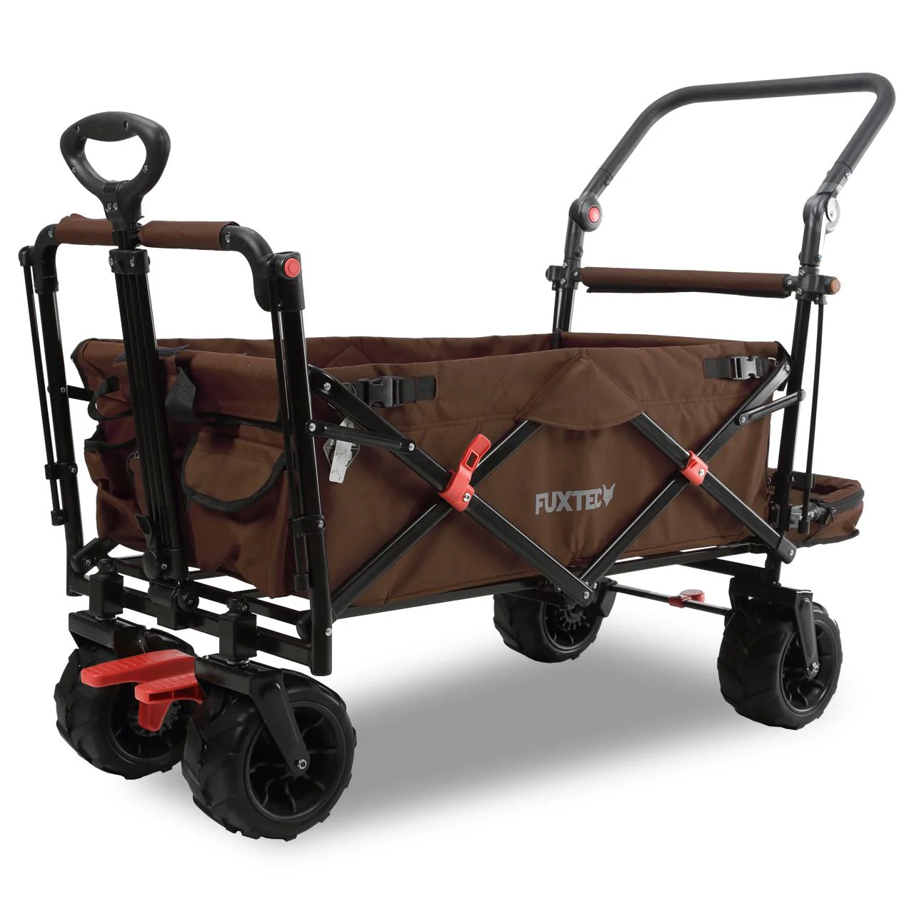 Carrito de playa plegable FX-CTB800 FUXTEC con toldo protector UV, mango empuje y extensión internar cap. de carga 75kg - Grundartikel - Image 70