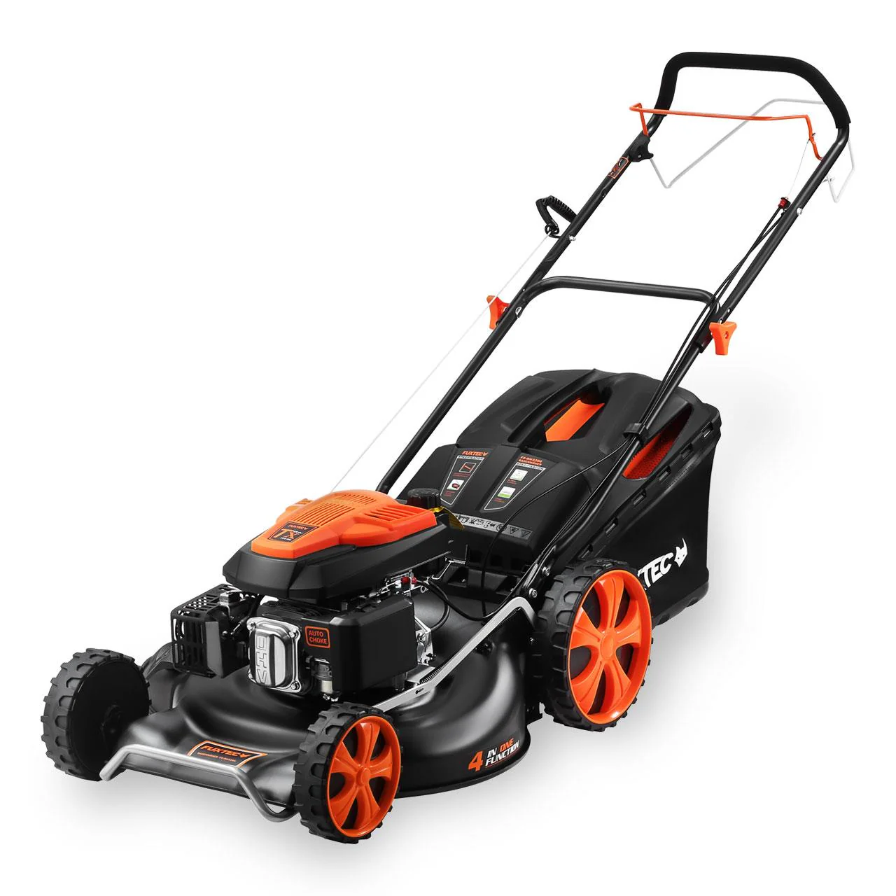 Cortacésped a gasolina FUXTEC RM5396 autopropulsado, motor de 4 tiempos de 196 cc, ancho de corte de 53 cm, función de mulching - Image 2