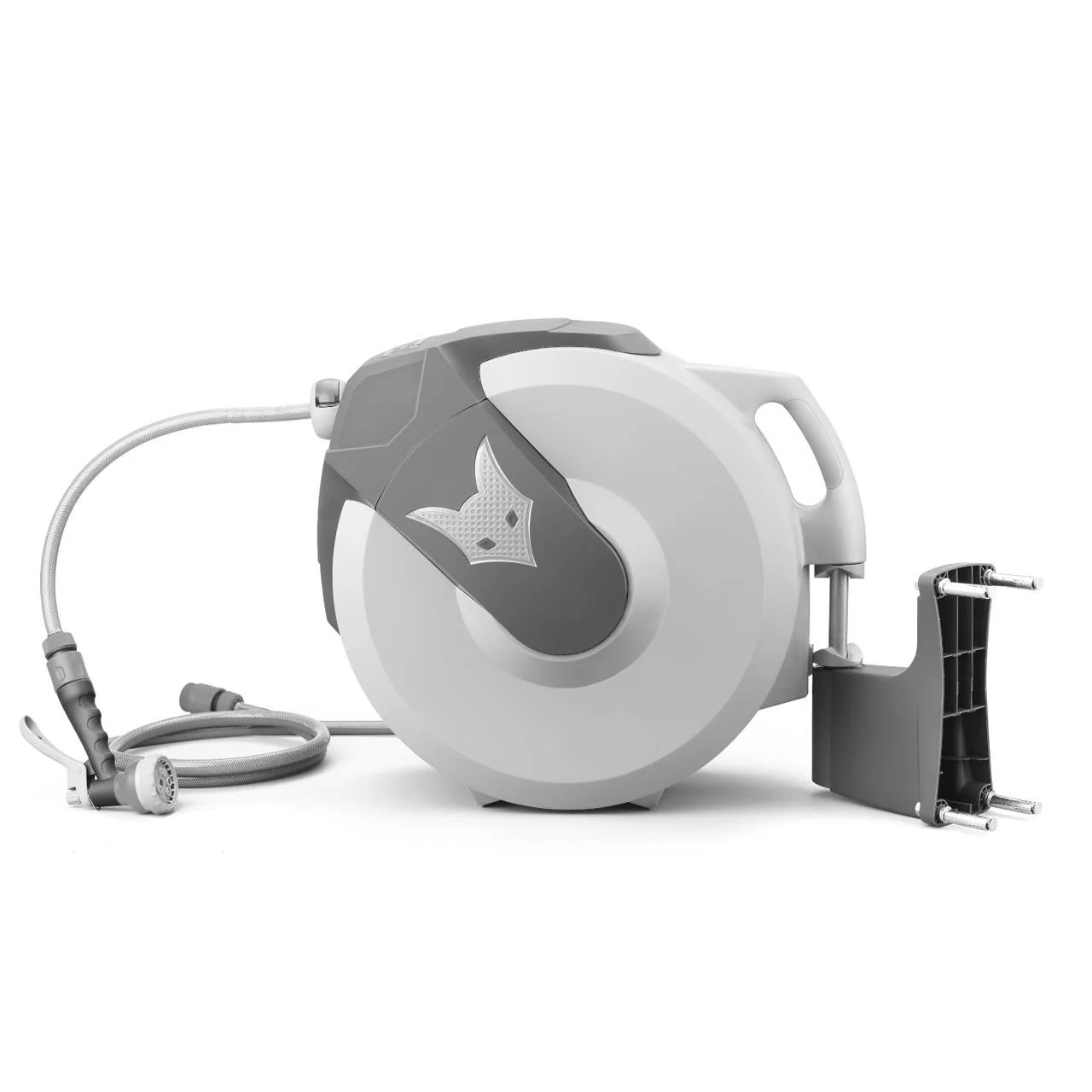 Carrete automático de manguera para pared FUXTEC FX-WSA20 de 20 m con "EASY FIX" para facilitar el riego - Gris - Image 3