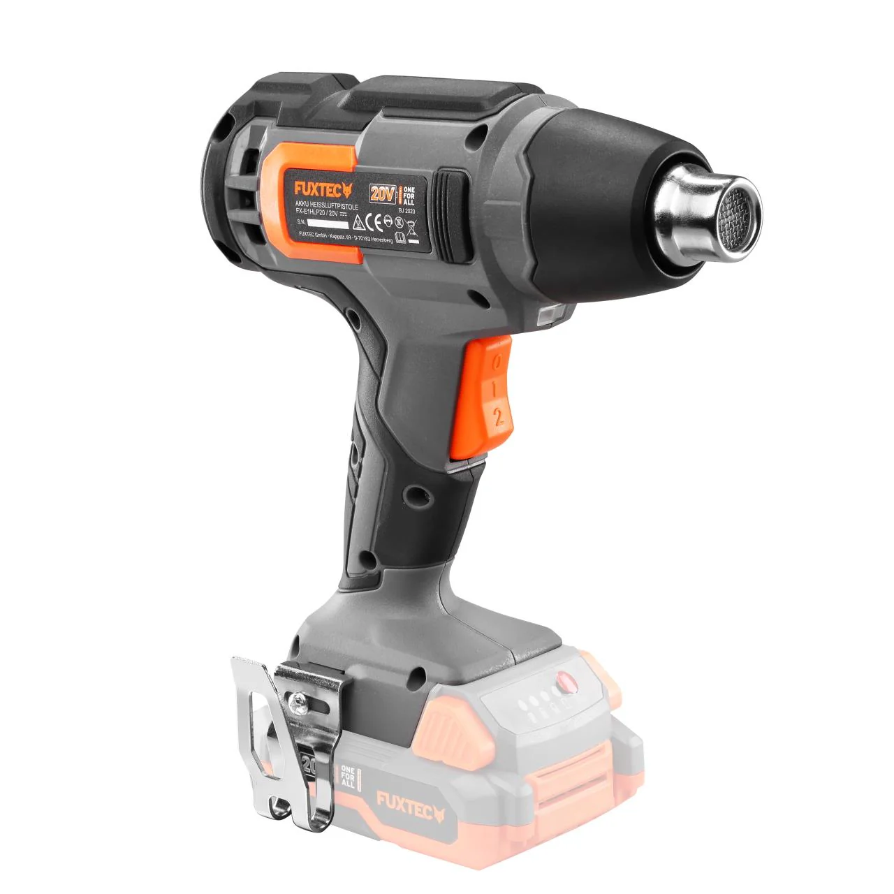Pistola térmica a batería FUXTEC FX-E1HLP20 20V - con batería de 2.0 Ah y cargador de 1A, hasta 550°C - Image 10