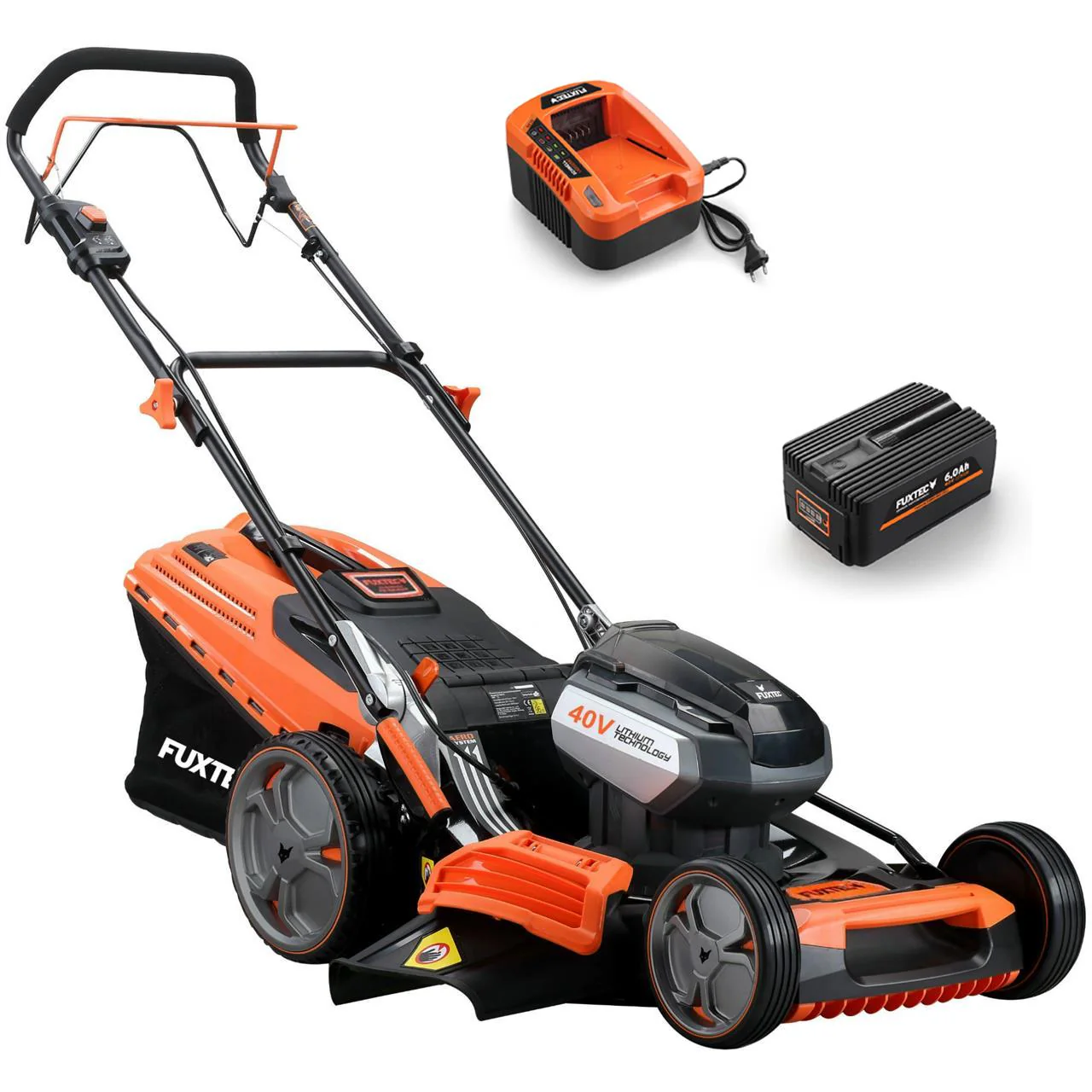 B-WARE 40V Akku Rasenmäher E148CV - Set mit Akku und Ladegerät FUXTEC