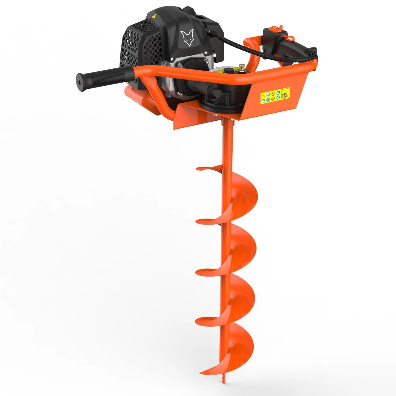 B-WARE FUXTEC FX-EB152 Taladro de Tierra Ahoyador, 3CV, 52CC - con 3 Brocas de 100/150/200mm - Image 5