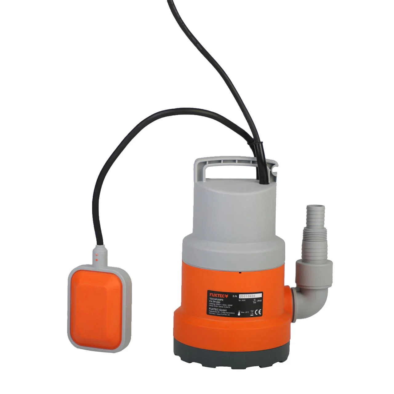 B-WARE Bomba sumergible de aguas residuales FUXTEC FX-TP1250 250 watts, máx. 6000 l/h - Image 5