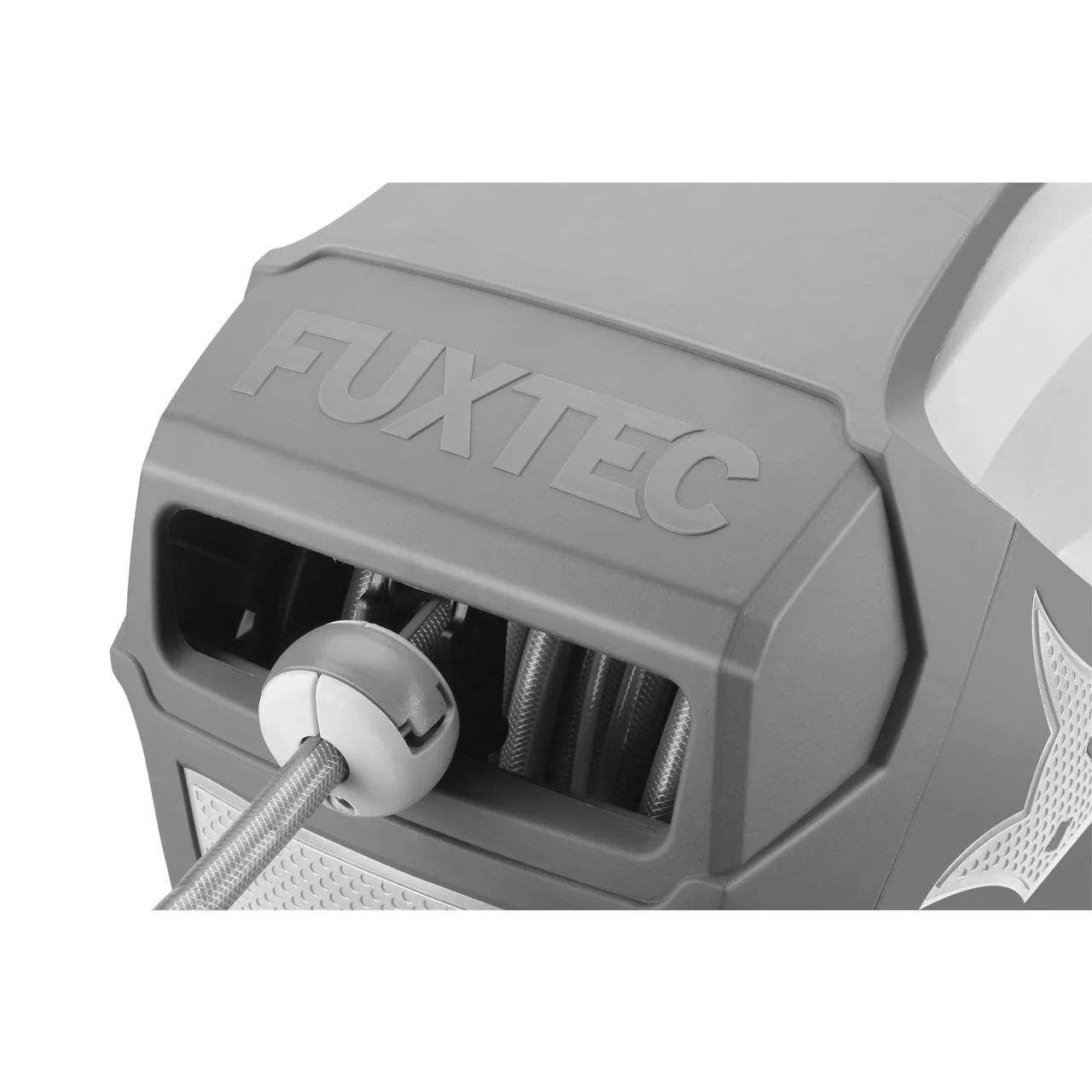 B-WARE Carrete automático de manguera para pared FUXTEC FX-WSA20 de 20 m con "EASY FIX" para facilitar el riego - Gris - Image 6