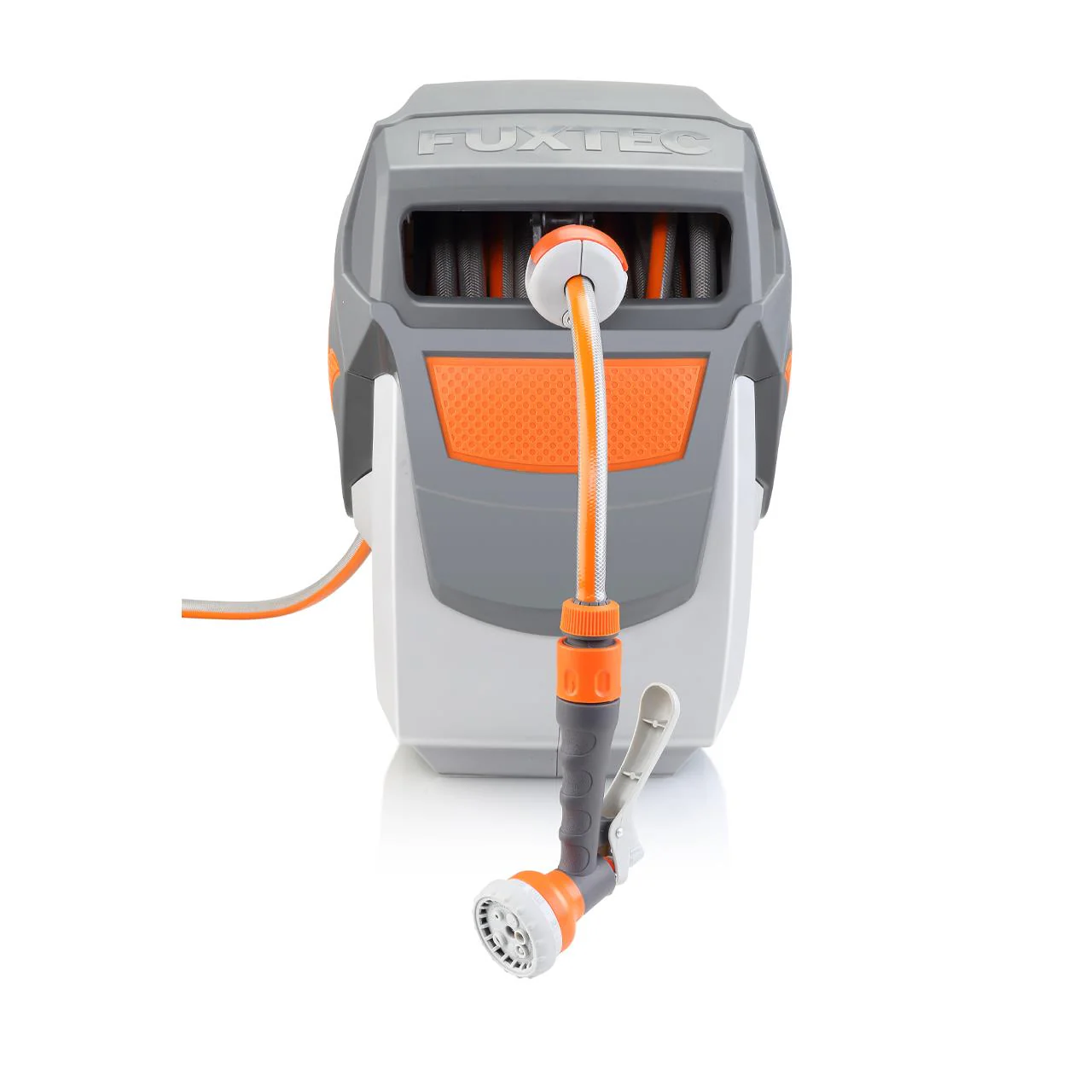 B-WARE Carrete automático de manguera para pared FUXTEC FX-WSA30 de 30 m con "EASY FIX" para facilitar el riego. - Image 5
