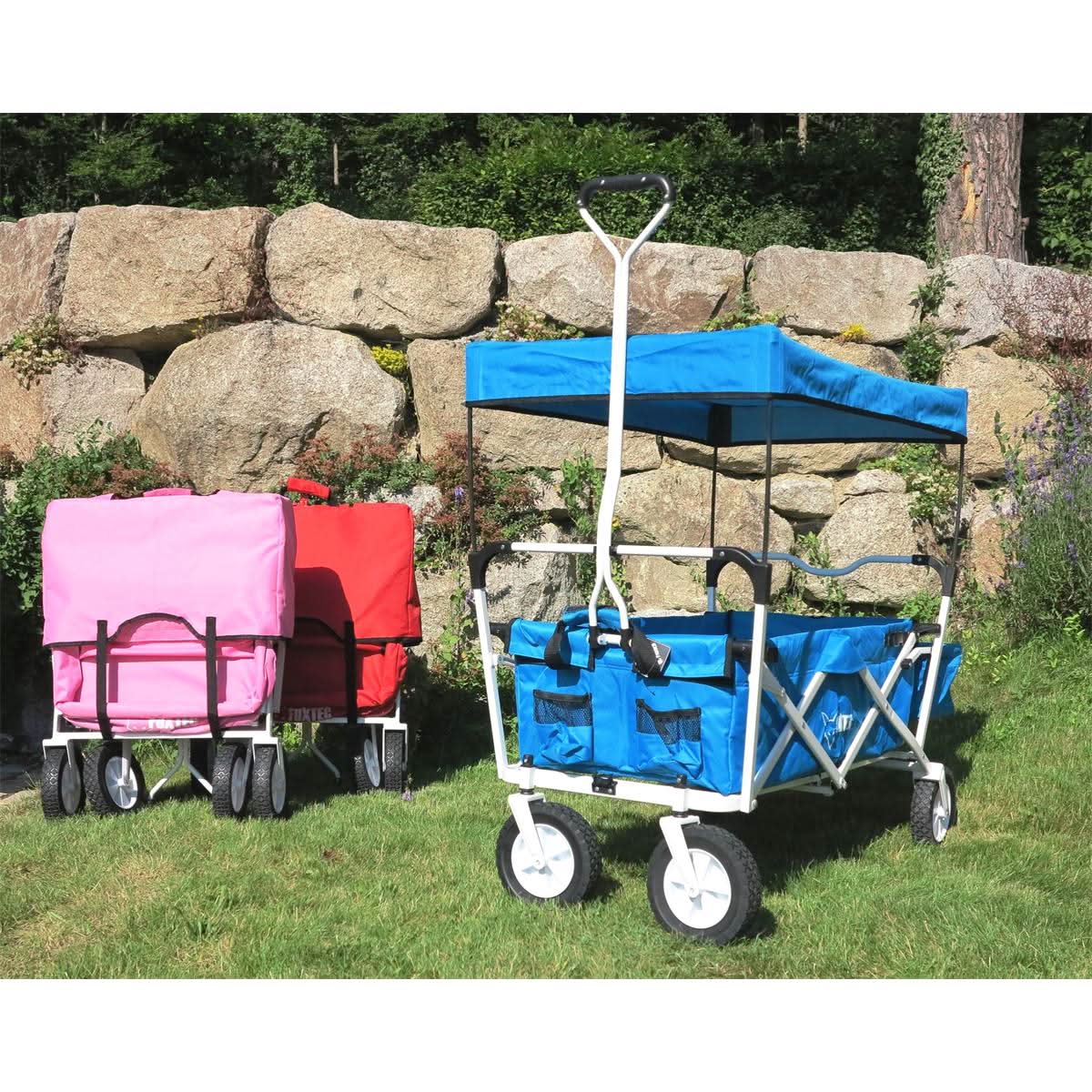 B-WARE FUXTEC Bollerwagen BLAU mit Sonnendach JW-76AB - Image 5