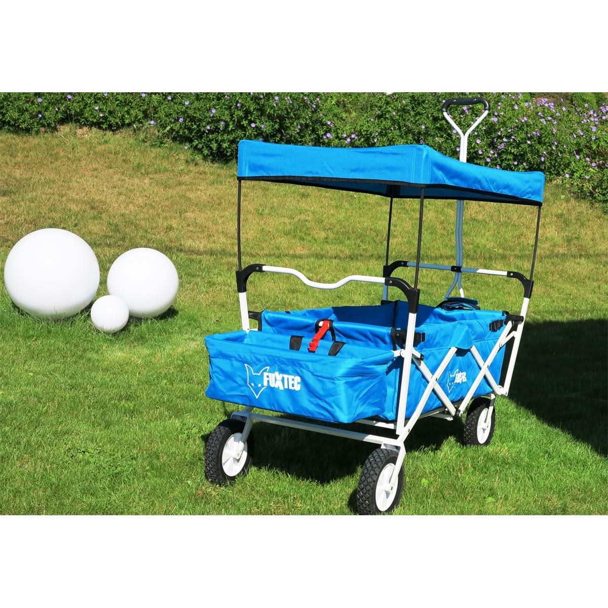 B-WARE FUXTEC Carro plegable TURKIS con techo solar JW-76AT - Image 3