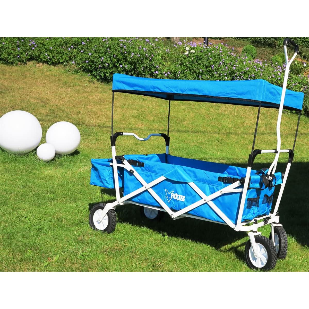 B-WARE FUXTEC Carro plegable TURKIS con techo solar JW-76AT - Image 4