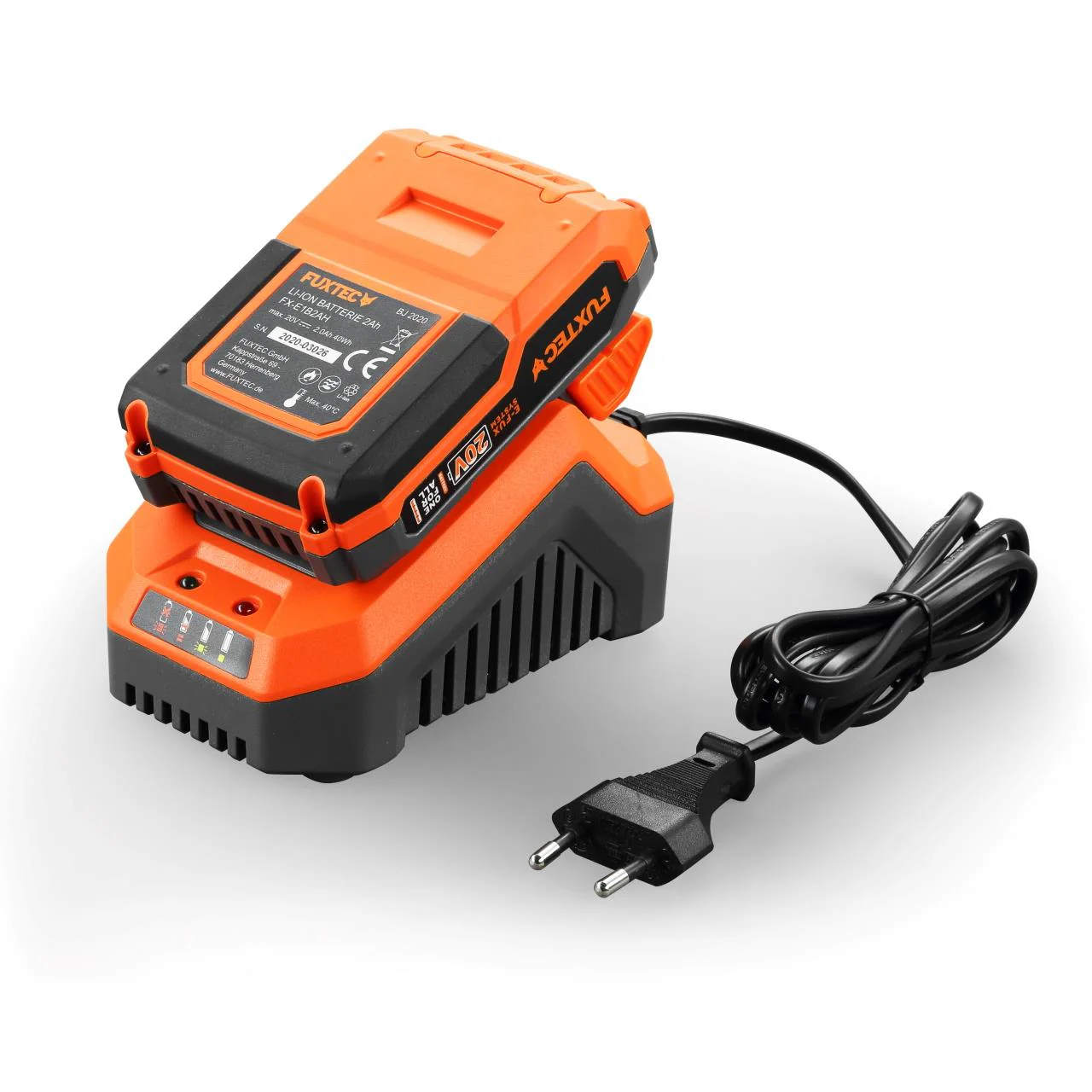 FUXTEC 20V Batería Soplador de Hojas FX-E1LB20 SET 1 con 1 x Batería 4Ah, 1 x Cargador 2,4A - Image 7